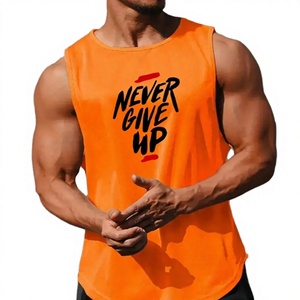 Débardeur de sport tricoté respirant pour homme, couleurs personnalisées, 94% coton 6% élasthanne, coupe décontractée, style stringer pour musculation - Product Image 2