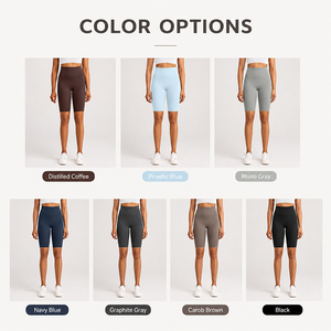 Shorts Deportivos de Nylon66 para Mujer, 210GSM, Grosor Medio, Cintura Alta, Elásticos, de Secado Rápido, para Fitness - Product Image 4