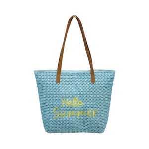 Summer <b>Beach</b> <b>Bag</b> Eco Friendly <b>Straw</b> Woven <b>Bags</b> <b>Large</b> Capacity <b>Straw</b> Tote <b>Bag</b> for Outdoor Travel Shopping - Product Image 5
