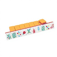Set Mahjong Amerika Warna Oranye, Hiburan Santai, Pencocokan Warna, Akrilik, Grosir