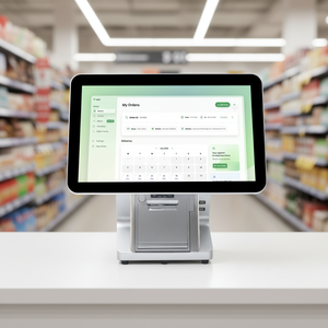 Registratore di <span class=keywords><strong>Cassa</strong></span> con Doppio Schermo Touch da 15.6 Pollici, <span class=keywords><strong>Sistema</strong></span> POS All-in-One, Terminale con Pagamento NFC, Scanner QR, Stampante da 58mm per Negozi al Dettaglio - Product Image 1