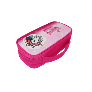 Sac à crayons scolaire pour filles d'école primaire avec logo personnalisé, motif licorne, multi-couches, grand format, rose/bleu, fermeture éclair - Product Image 4