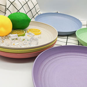 Plato de <span class=keywords><strong>plástico</strong></span> <span class=keywords><strong>duro</strong></span> reutilizable de paja de trigo de 9 pulgadas para uso en restaurantes familiares, <span class=keywords><strong>platos</strong></span> de <span class=keywords><strong>plástico</strong></span> para hoteles, muestra gratis - Product Image 4