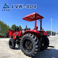 Tracteur agricole compact 4x4 diesel 80 CV en promotion avec pneus hydrauliques pour la culture de riz et les terres humides