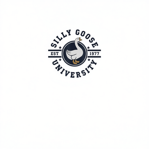 T-shirt a maniche lunghe Silly Goose University con design vintage Meme, taglia unisex per adulti - Product Image 2