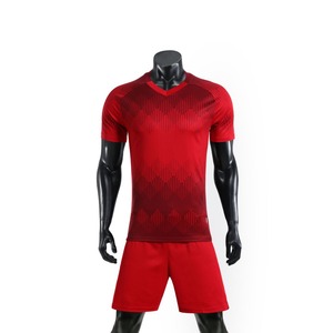 Nouveau Maillot de Football Sportif d'Été Respirant pour Hommes, Col en V, 100% Polyester Satiné, Imprimé, Style Thaïlandais, pour Adultes et Enfants - Product Image 3