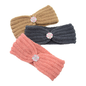 Goede Kwaliteit Hefu Kinderen Gebreide Oor Beschermer Wol Baby Haar Accessoire Met Baby Hoofdband - Product Image 3