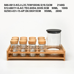 Vente directe usine – Ensemble de pots et boîtes à épices en verre au design moderne pour la cuisine, idéal pour la préparation culinaire ou les réceptions - Product Image 4