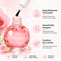 NOUVEAU Coffret Cadeau Huile pour Cuticules Parfum Fruité avec Pinceau Applicateur Vitamine E Vitamine D Grand Flacon pour Services de Salon de Manucure 30ML Huile Nourrissante