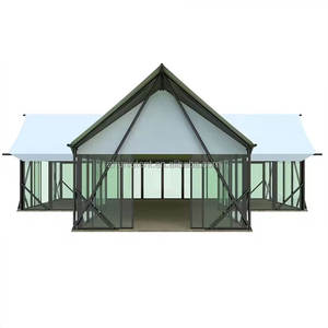 Tente de camping familiale de haute qualité pour l'extérieur, deux chambres, tente d'hôtel, tente <span class=keywords><strong>nomade</strong></span>, camping, tente de villa en verre durable de luxe - Product Image 6