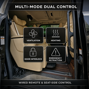 Siège de voiture réglable en cuir PU Tengyun S5B pour personnes âgées/handicapées, avec fonctions pivotantes et de levage pour véhicules modifiés (Noir/Beige) - Product Image 2