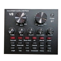 2022 dropship amazon V8 Carte Son Audio USB 5.0 Casque Microphone Retransmission Sur Le Web v8s ensemble 18 Effets Sonores 6 Modes pour Téléphone Ordinateur