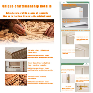 Portes intérieures pour maisons, <span class=keywords><strong>porte</strong></span> en bois massif en chêne, <span class=keywords><strong>porte</strong></span> de chambre moderne en bois, <span class=keywords><strong>points</strong></span> forts de la qualité supérieure - Product Image 4