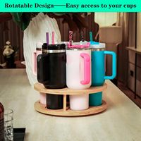 Organisateur de bouteilles d'eau pour accessoires de gobelets Stanley, support rotatif pour bouteilles Owala, séchoir de rangement pour armoire de cuisine