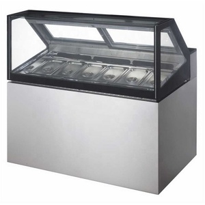 Làm mát không khí 6 GN1/3 Chảo kem cứng Gelato POPSICLES hiển thị tủ đông trường hợp - Product Image 1