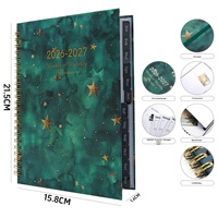 Agenda Semanal 2026-2027 con Espiral, Formato A5, en Inglés, Personalizable, para Planificación, Regalo, en Stock