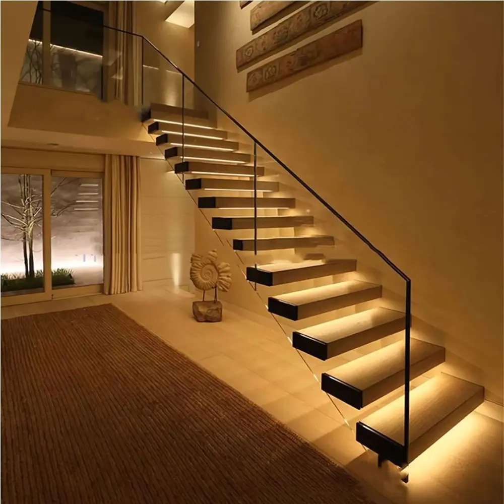 recessed wall staircase lights ac220v led stair lights motion sensor indoors step stairs led lamp foot with sensor