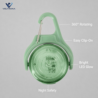 Clip lumineux LED de sécurité pour animaux de compagnie, pendentif lumineux rotatif à 360°, lampe de marche nocturne pour chien à fixer sur le collier, lampe de sécurité lumineuse pour animaux.