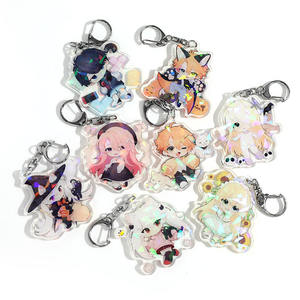 Lingban cadeau personnalisé produits uniques à vendre en ligne 2023 faire votre conception époxy hologramme acrylique breloques porte-clés - Product Image 4