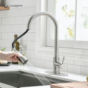 Robinet de <span class=keywords><strong>cuisine</strong></span> en acier inoxydable 304, mitigeur de <span class=keywords><strong>cuisine</strong></span> moderne avec douchette extractible, robinet de <span class=keywords><strong>cuisine</strong></span> - Product Image 4
