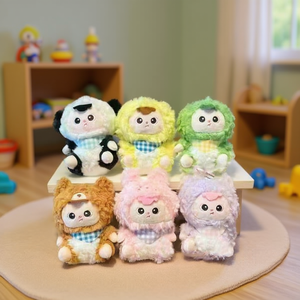 Portachiavi in peluche della serie Dreamy Elf Scarf, design animale 9x17 cm, per bambini e regali - Product Image 1