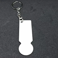 Rubysub Modern Sublimation Blanks Rectangle en aluminium, porte-clés jeton de chariot de courses en métal