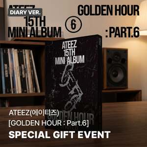 ATEEZ มินิอัลบั้มชุดที่ 15 [GOLDEN HOUR Part.6] (A/DIARY/Z VER.) ชุด 3 ชิ้นพร้อมการ์ดรูปภาพโปร่งใส-กระดาษเพลงป๊อป - Product Image 5