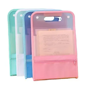 A4 Paper Waterproof Plastic Expandable File Folder Pockets Holder For Office School Use