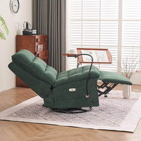 Fauteuils électriques pivotants de luxe modernes pour salon, fauteuils à bascule en velours pour adultes, canapé relaxant capitonné, design de mobilier paresseux