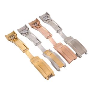 Cierres de Despliegue Seguros e Impermeables de Acero Inoxidable Sólido de 16 mm, Clásicos y de Lujo, para <span class=keywords><strong>Correas</strong></span> de Relojes Inteligentes Personalizadas - Product Image 4