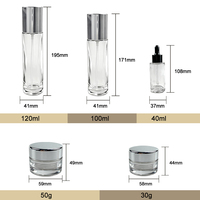 Ensemble de flacons de crème et de lotion pour soins de la peau de luxe 100 ml 120 ml