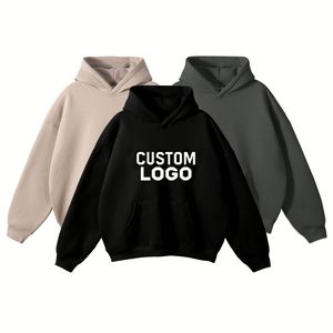 Sudaderas con Capucha Personalizadas con Logotipo, 100% Algodón, Gruesas, de Felpa, Talla Grande, para Hombre - Product Image 1