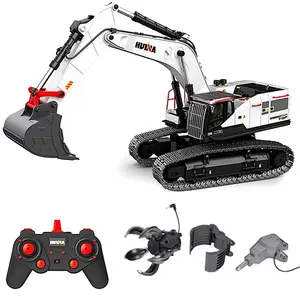 2022 Huina 1594 RC excavateur machines alliage jouets 22CH Version améliorée véhicule télécommandé