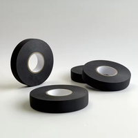 Tissu en polyester PET sensible à la pression noir pour automobiles, épaisseur 0,18 mm, résistant aux hautes températures, faisceau de câblage