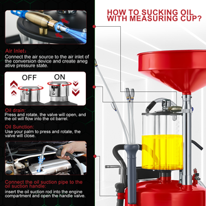 Extracteur d'huile moteur haute capacité 100L – Équipement rapide et propre pour l'extraction d'huile pour ateliers de réparation automobile et maintenance de garages - Product Image 5