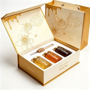 Boîtes d'emballage magnétiques personnalisées en gros avec logo <span class=keywords><strong>et</strong></span> taille sur mesure pour pots de <span class=keywords><strong>miel</strong></span> <span class=keywords><strong>et</strong></span> de café, boîtes cadeaux en papier avec insert de protection - Product Image 2
