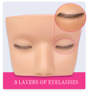 Tête de mannequin d'entraînement pour l'extension des cils, mannequin de cils avec paupières à 3 couches, prix d'usine en gros - Product Image 2