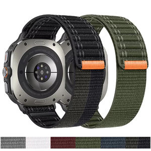 Bracelet en tissu nylon respirant à motif ondulé pour Samsung Galaxy Watch Ultra 47 mm, bracelet de remplacement en boucle tissée - Product Image 1