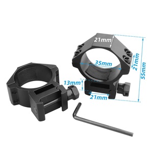 แหวนยึดท่อแบบหนาพิเศษ ขนาด 34 มม./35 มม. หลายขนาด ทำจากอลูมิเนียมอัลลอย 6061 พร้อมฐานขนาด 20/21 มม. สำหรับยึดอุปกรณ์ออปติกภายนอกอาคาร - Product Image 2