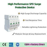 Dispositif de protection contre les surtensions SPD, protection contre la foudre, parafoudre basse tension AC/DC 1P-4P 40kA, équipement de distribution d'énergie