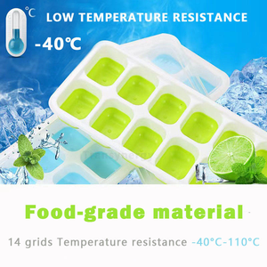 2025 nóng bán Silicone thân thiện với môi Ice Cream bồn tắm với nắp dễ dàng-phát hành vuông BPA Free Ice Maker khuôn mẫu - Product Image 3