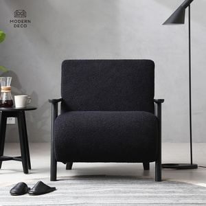 Moderne Petit Teddy Sherpa Boucle <span class=keywords><strong>Fauteuil</strong></span> Lounge Blanc Crème Gris Ivoire 1 Siège <span class=keywords><strong>Fauteuil</strong></span> Canapé Simple - Product Image 1