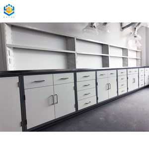 Banco di lavoro del tavolo da lavoro del laboratorio dell'ospedale del banco laterale della mobilia del laboratorio chimico del laboratorio con gli scaffali del reagente - Product Image 2