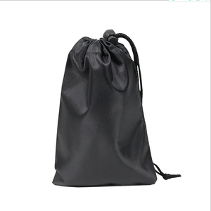 20*25cm Black <strong>Waterproof</strong> Polyester 210d <strong>Drawstring</strong> <strong>Bag</strong> Pouch Gift <strong>Bag</strong> Promotional Use - Product Image 4