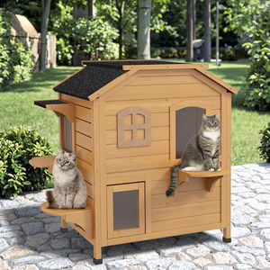 Stile moderno per esterno in legno Pet gabbia e casa resistente alle intemperie prodotto da giardino per gatti grande gatto casa con scatola di imballaggio - Product Image 3