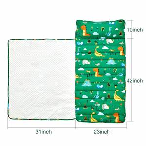 Extra Large Soft Roll-Up <b>Kids</b> <b>Sleeping</b> <b>Bag</b> with Removable Pillow & Minky Blanket for Kindergarten - Product Image 3