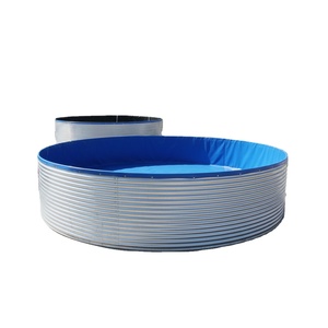 Ronde viskweektank van staal met PVC-zeilvoering, viskweekapparatuur voor aquacultuur - Product Image 1
