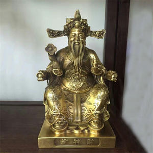 Fabricante de Venta Directa, Tetera de Latón Fundido Personalizable con Diseño de Dios de la Riqueza, Estilo Musical de Nueve y Cinco Vías, con Incrustaciones de Oro y Detalles Pintados - Product Image 2