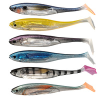 Vente en gros de leurres souples imprimés en 3D, imitation de pied de canard, queue de poisson, queue en fourche, appâts réalistes pour la pêche en mer, ciblant le thon des eaux chaudes du Sud