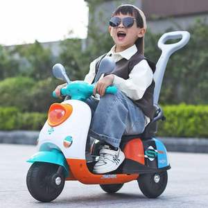 Großhandel 12V Dreirad-Elektro-Kindermotorrad <span class=keywords><strong>3</strong></span>-in-1 mit Lenkstange Elektrische Spielzeugautos zum Fahren für Kinder - Product Image 6